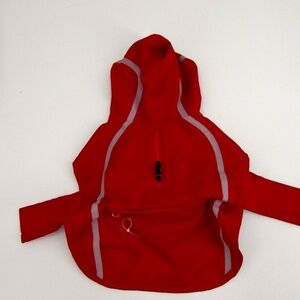 Mission Wild Red/Gray Dog Rain Jacket S